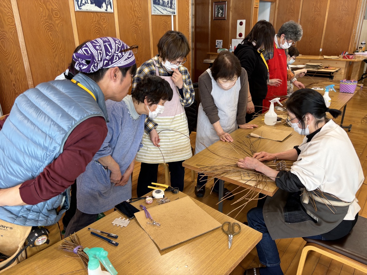 「つる細工講習会(2月)」開催しました＆TV放送のお知らせ